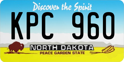 ND license plate KPC960