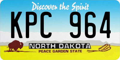 ND license plate KPC964