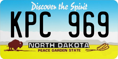 ND license plate KPC969