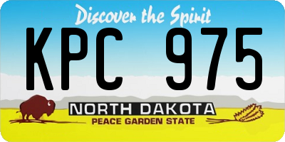 ND license plate KPC975