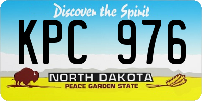 ND license plate KPC976