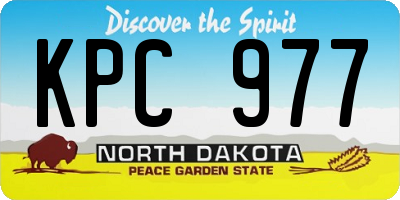 ND license plate KPC977