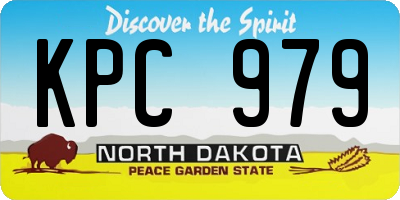 ND license plate KPC979