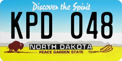ND license plate KPD048