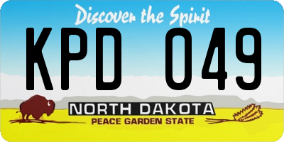 ND license plate KPD049