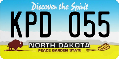 ND license plate KPD055