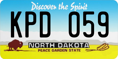 ND license plate KPD059