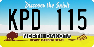 ND license plate KPD115