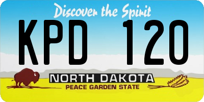 ND license plate KPD120