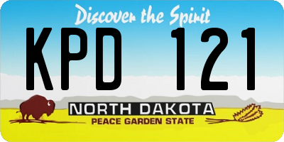 ND license plate KPD121