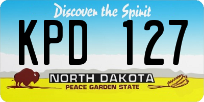 ND license plate KPD127