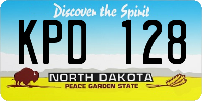 ND license plate KPD128
