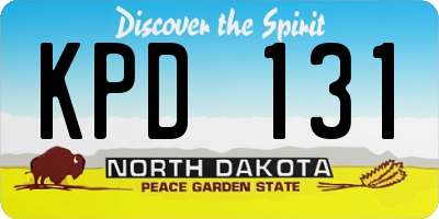 ND license plate KPD131