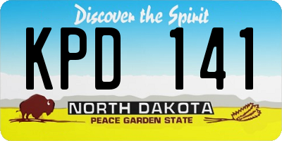 ND license plate KPD141