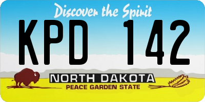 ND license plate KPD142