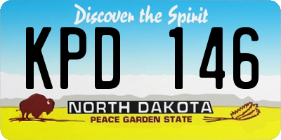 ND license plate KPD146