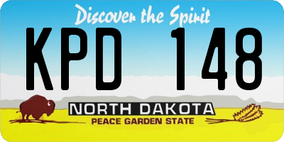 ND license plate KPD148