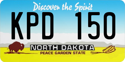 ND license plate KPD150
