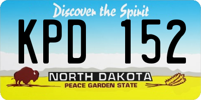 ND license plate KPD152