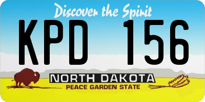 ND license plate KPD156