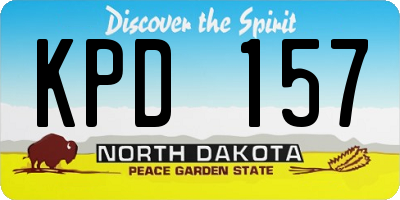 ND license plate KPD157