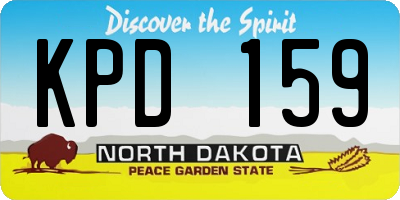 ND license plate KPD159