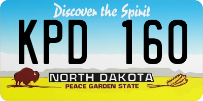 ND license plate KPD160