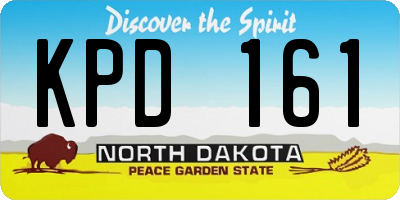 ND license plate KPD161