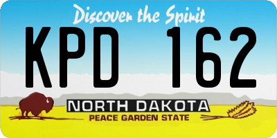 ND license plate KPD162