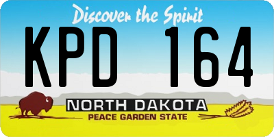 ND license plate KPD164