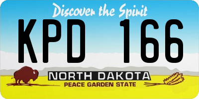 ND license plate KPD166