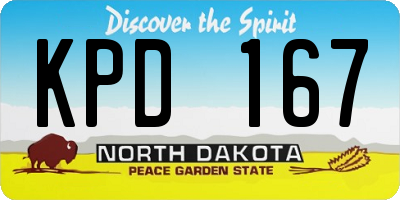 ND license plate KPD167