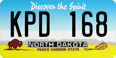 ND license plate KPD168