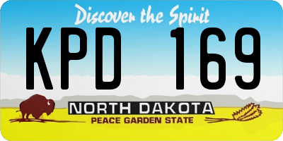 ND license plate KPD169
