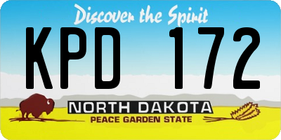 ND license plate KPD172