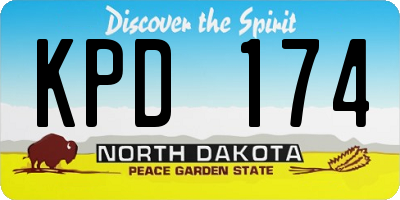 ND license plate KPD174