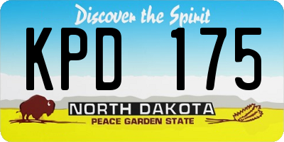 ND license plate KPD175
