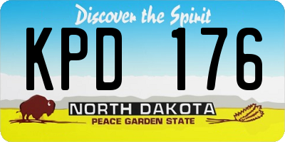 ND license plate KPD176