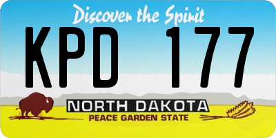 ND license plate KPD177