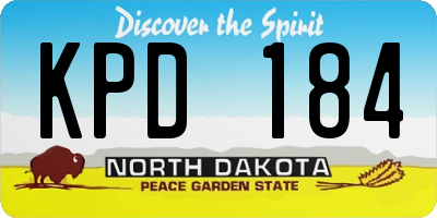ND license plate KPD184