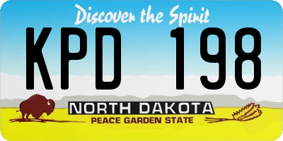 ND license plate KPD198