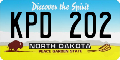 ND license plate KPD202