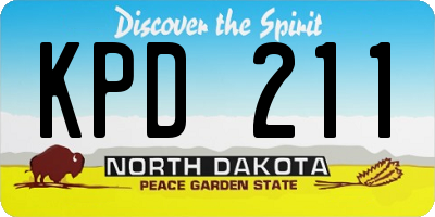 ND license plate KPD211