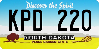ND license plate KPD220