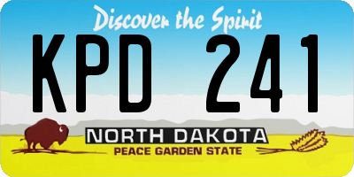 ND license plate KPD241