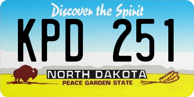 ND license plate KPD251