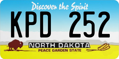 ND license plate KPD252