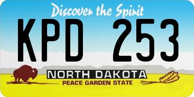 ND license plate KPD253