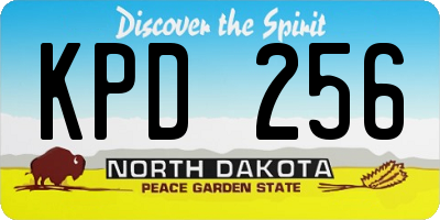 ND license plate KPD256