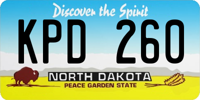 ND license plate KPD260